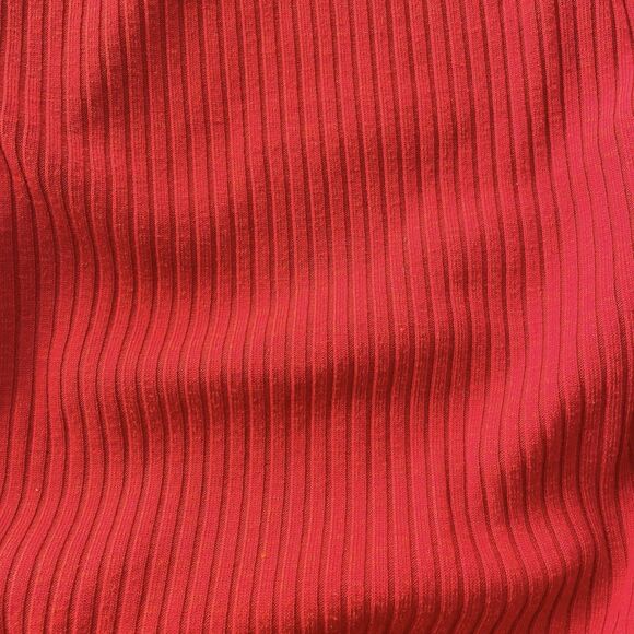 Topshop Red Ribbed Knit Bodysuit Snap Crotch Square Neck Boho Festival Womens 4 - Picture 5 of 9